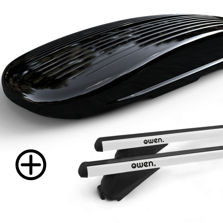 Barres de toit OWEN 3.0S & Coffre de toit PREMIUM 540L - Bundle