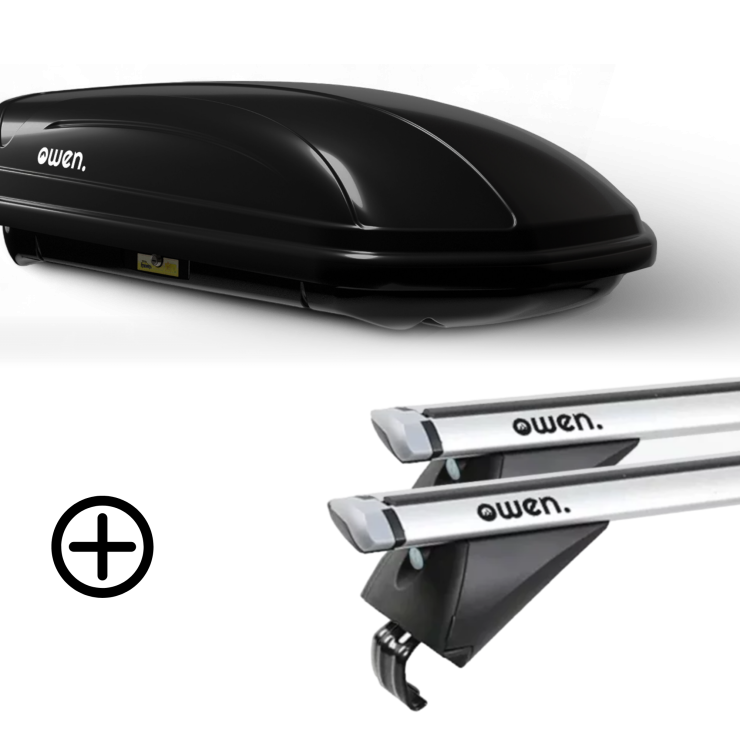 Barres de toit OWEN 5.0L PRO & Coffre de toit 320L ADVANCED - Bundle