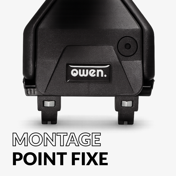 Barres de toit OWEN 6.0S pour point fixe (501FP) - Noir