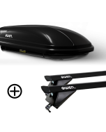 Barres de toit OWEN noires 3.0S PRO & Coffre de toit 320L ADVANCED - Bundle
