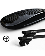 Barres de toit OWEN noires 5.0S & Coffre de toit PREMIUM 540L - Bundle